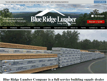Tablet Screenshot of blueridgelumber.com